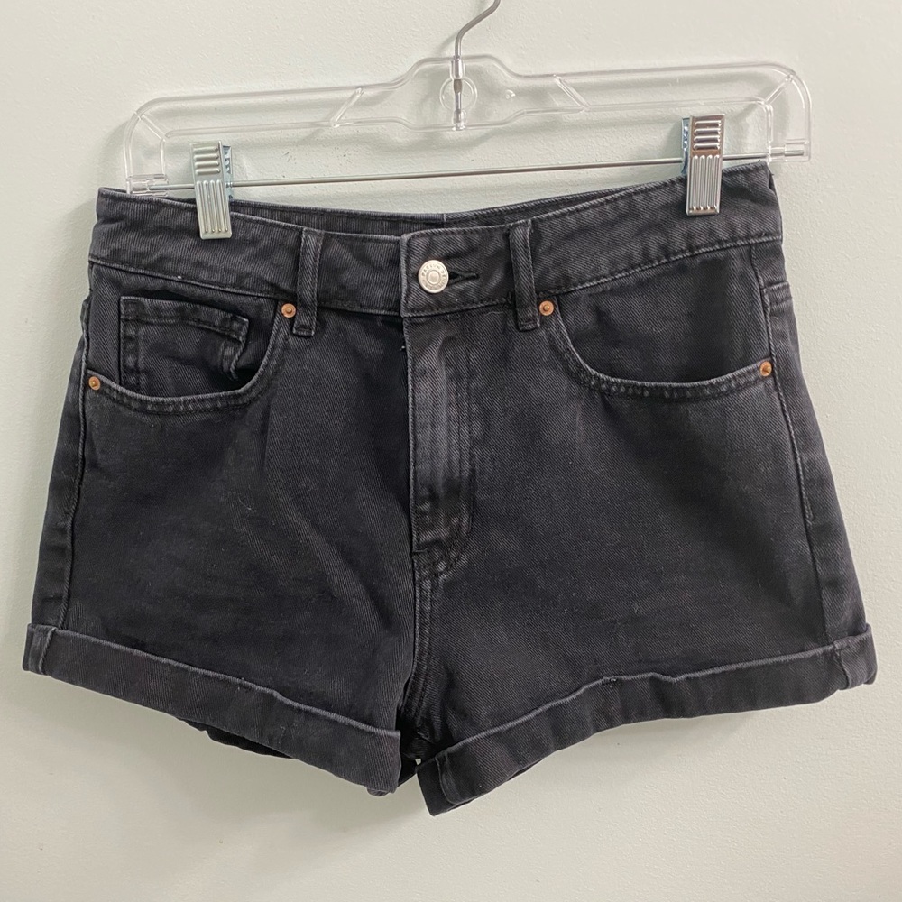 PacSun Black Denim Mom Shorts
